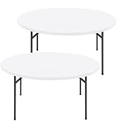 Moosfor Round Spandex Tablecloth 2 Pack, Elastic Fitted Waterproof Tablecloths for 36