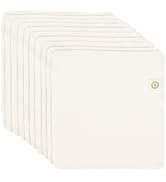 Organic Cotton Reusable Baby Wipes - 10 Pack, Washable, Unbleached, Undyed, All-Natural, Toxic-fr...