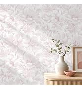 Floral Peel and Stick Wallpaper Boho Pink Removable Vintage Contact Paper | 17.3" x 78.7" Flower ...