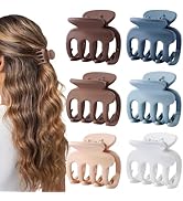 USDNICE 6 Pcs Hair Clips Small Claw Clips for Thin Hair Medium Matte Non-slip Hair Accessories fo...