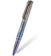 Hamans Ballpoint Pen Titanium Screw Cap Design with Pocket Clip 2 Refills Signature Writing Pen R...