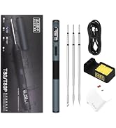 ALIENTEK Soldering Iron Kit, 100W Fast Heating T80/T80P Digital Soldering Iron PD/QC,Type-C Porta...