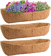 36in Coco Liners for Window Planter Box - 3 Pack 100% Natural Coconut Coir Fiber Liner Replacemen...