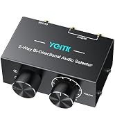 YGiTK 2-Way Stereo Audio Switcher 2-in-1-Out/ 1-in-2-Out Bi-Directional 3.5mm Aux & RCA L/R Audio...