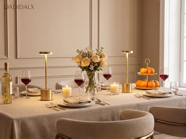 No need for additional sockets; soft lighting, simple design; a perfect companion for dining tables.