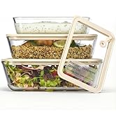 Vase and Vessel Glass Storage Container Set, Borosilicate Glass, Tempered Glass Lids, Baking Pan,...