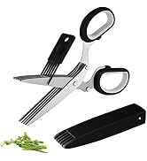 Joyoldelf Gourmet Herb Scissors Set - Master Culinary Multipurpose Cutting Shears with Stainless ...