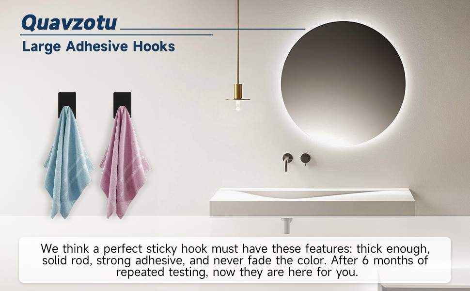 Black Large Adhesive Hooks 1