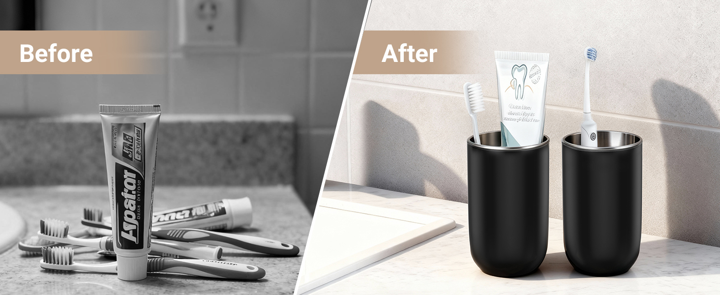 Toothbrush Holder Set for Bathroom