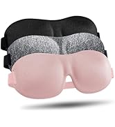 LKY DIGITAL Sleep Mask for Side Sleeper 3 Pack, Blackout 3D Eye Mask for Sleeping, Night Blindfol...