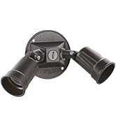 Hubbell-Raco 5625-2 Combination Weatherproof Lamp Holder, 75-150 W, Par38, Metal, Bronze
