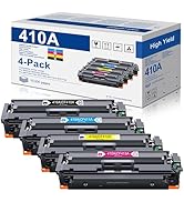 410A High Yield Toner Cartridge Set 4-Pack Replacement for HP 410A CF410A CF411A CF412A CF413A To...