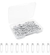 120Pcs Small Safety Pins White,0.75Inch/19mm White Safety Pins for Clothes Metal Mini Clothes Pin...