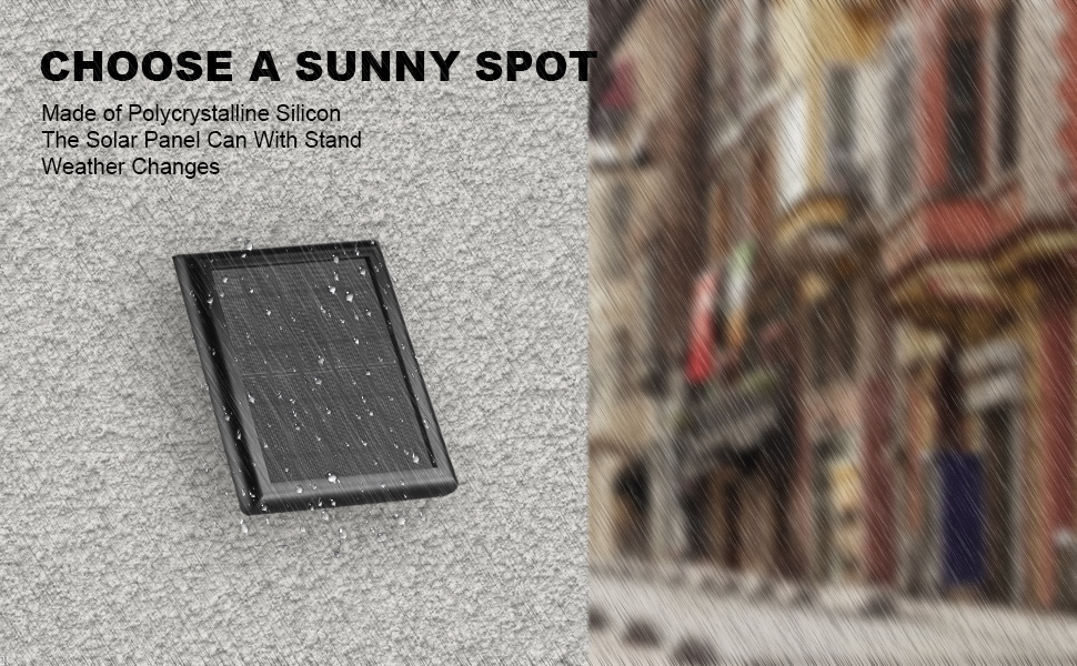Solar Panel Compatible with Ring Spotlight Cam and Stick Up Cam Battery