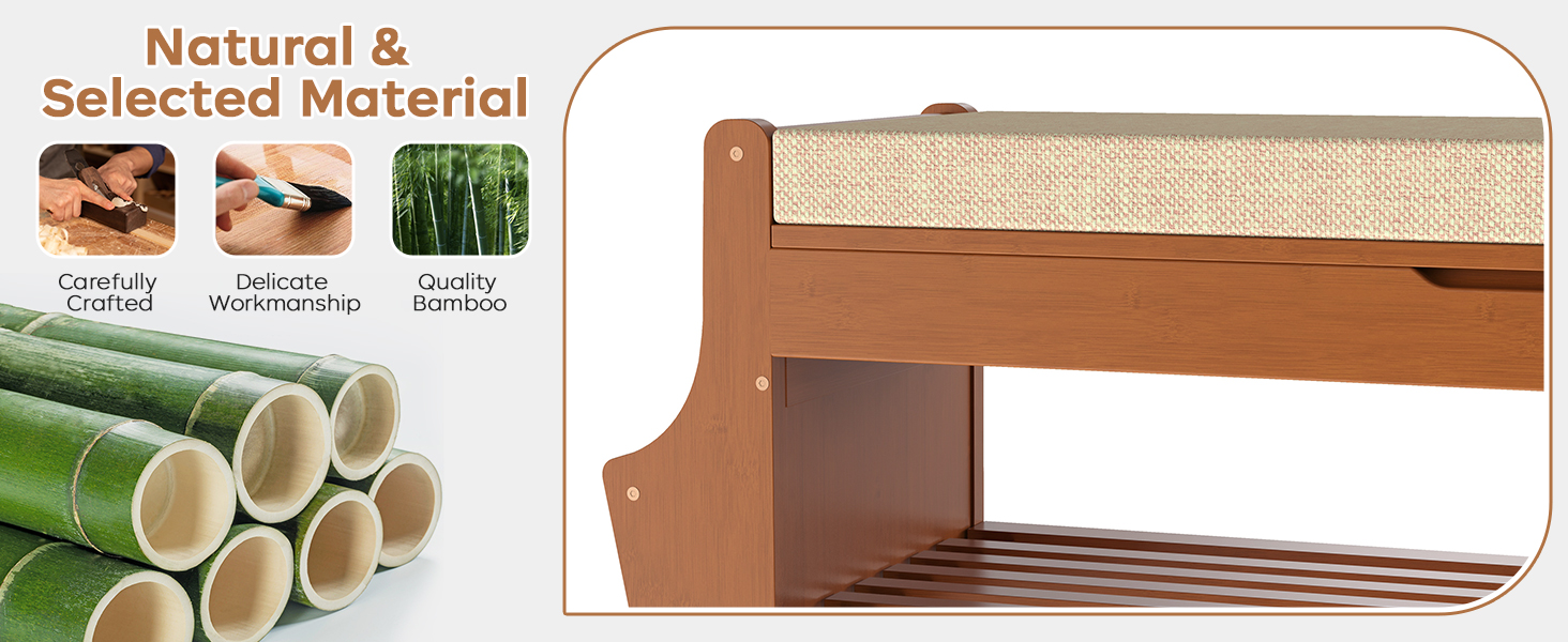 shoe bench with 2 side holders