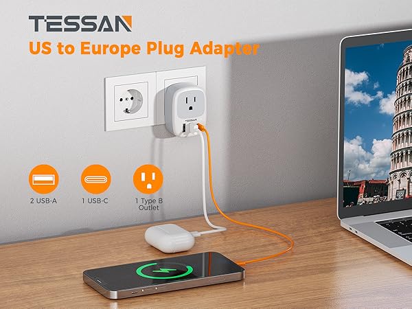 TESSAN travel adapter