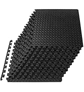 ProsourceFit Puzzle Exercise Mat ½ in, EVA Interlocking Foam Floor Tiles for Home Gym, Mat for Ho...