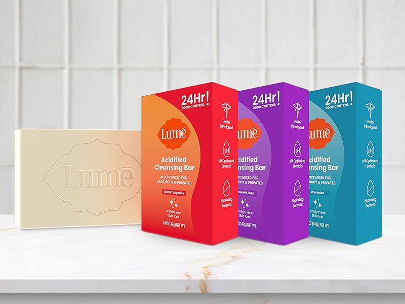 Lume Acidified Cleansing Bar Bathroom counter top