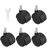 PATIKIL Office Chair Wheels Replacement 1.5", 5 Pcs Nylon Heavy Duty Office Furniture Casters Whe...