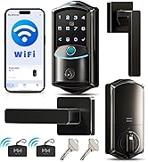 Smart Door Lock with Lever Handle Set