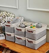 DECOMOMO Small Baskets | Storage Baskets for Organizing Shelves Linen Closet Bathroom Baby Cloth ...