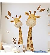 Giraffe Wall Decal,Cute Colorful Safari Animal Giraffe Wall Stickers Decoration for Kindergarten,...
