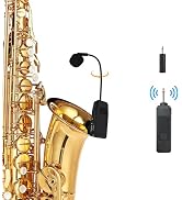 MICVISTA Wireless Saxophone Microphone System, Clip on Instrument Microphone Suitable for Saxopho...