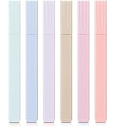 thinkor Bible Highlighters with Soft Chisel Tip, 6 Pack Assorted Colors Pens No Bleed, Quick Dry,...