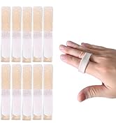 Kris-kikomy 10 Pack Buddy Tape Finger Straps With Padded No-Slip Hook and Loop Are A Washable and...
