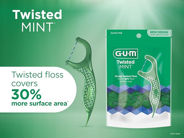 Twisted Mint floss picks