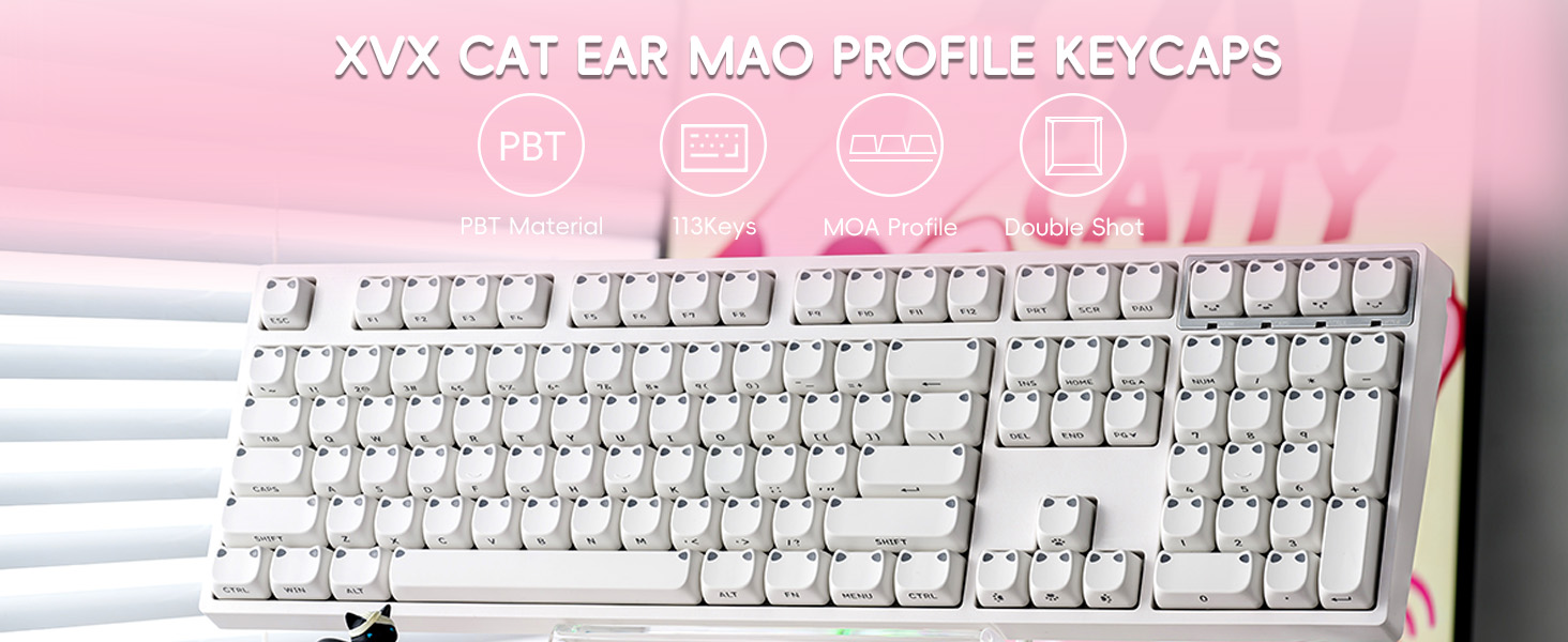 Cat Ear Keycaps