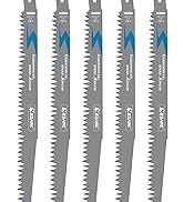 EZARC Wood Pruning Reciprocating Saw Blade, 9-Inch Recip Saw Blades R931GS 5TPI (5-Pack)