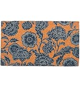 Eco Living Coir Door Mat, Floral Print Entryway Floor Mats with Non-Slip PVC Backing, Indoor Outd...
