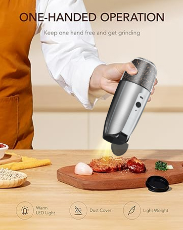 automatic salt and pepper grinder set