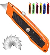 Jetmore Box Cutter Utility Knife, Box Cutter Retractable, Rubber Handle Carpet Box Cutters Box Cu...