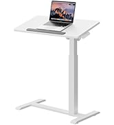 UPGRAVITY Adjustable Overbed Bedside Table - Mobile Standing Desk Portable Rolling Computer Cart ...