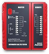 AMPCOM RJ45 Tester for LAN 8P8C Phone RJ12/ RJ11 6P6C 6P4C 6P2C Shielded or Unshielded Network Ca...