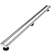 AVSIILE Linear Shower Floor Drain, 36 Inch Brushed Nickel 304 Stainless Steel Bathroom Drains Kit...
