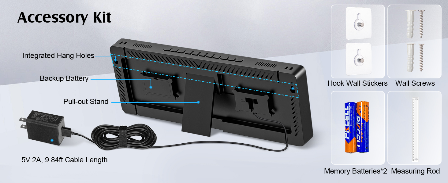 digital alarm clock large display