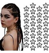 Cptots 30 Pcs Metal Star Hair Clips 2000s Y2K Snap Barrettes 1.25 In Non Slip Star Hair Accessori...