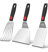 Beijiyi Stainless Steel Spatula Set, Heavy Duty Small Metal Spatula for Cooking Cast Iron Skillet...