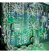 Pack of 30 Silver Disco Party Decorations -Disco Ball Balloons, Disco Ball Foil Fringe Curtains B...
