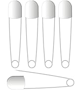 5 Inch Large Safety Pins,5 Pcs Extra Large Safety Pins Heavy Duty Stainless Steel Strong Jumbo Sa...