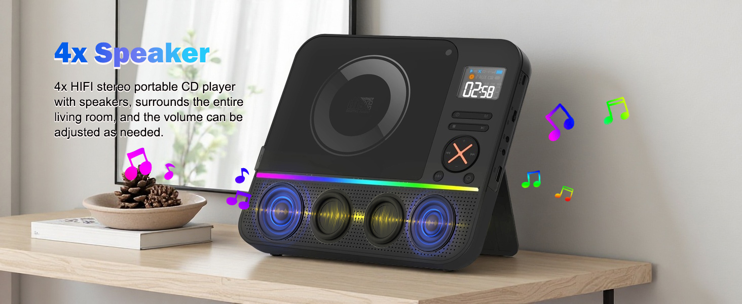 Portable CD Player with Speakers