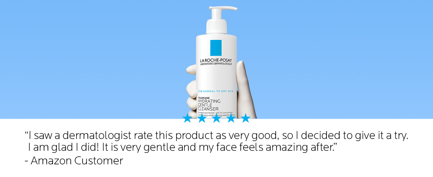 Highly rated dermatologist recommended gentle cleanser skin feels amazing and barrier restored after