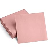Linen-Feel Colored Paper Napkins - Decortive Cloth-Like MELLOW ROSE Luncheon Napkins - Soft And A...