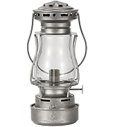 Thous Winds Fuel Lantern with Carry Handle, for Outdoor Camping Hiking Patio Picnic, Retro Silver
