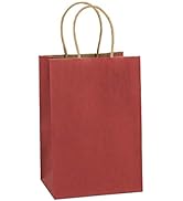 BagDream Kraft Paper Bags 50Pcs 5.25x3.75x8 Inches Small Paper Gift Bags with Handles Bulk, Party...