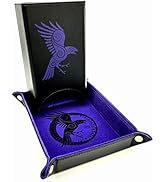 Luck Lab Folding Dice Tower and Dice Tray for RPG Table Top Gaming - Black/Purple - Raven Design