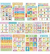 18 Pieces Sign Language Poster ASL Poster for Classroom ASL Posters Sign Language Flash Cards for...